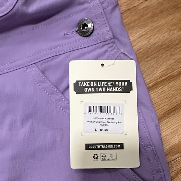 Duluth Trading Co Lavender Overalls - Picture 2 of 3